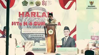Sambutan Ketua BAZNAS Sumbawa dalam Launching Madrasah Sadar Zakat di MTsN 4 Sumbawa