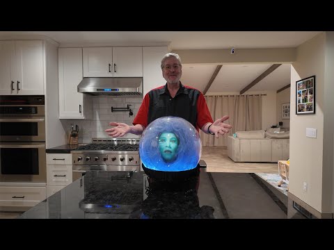 DIY Animated Madame Leota Crystal Ball Prop - INVISIBLE PROJECTOR - Self Contained Portable Wireless