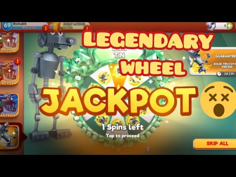 Looney tunes world of mayhem || legendary solid tin coyote wheel jackpot..