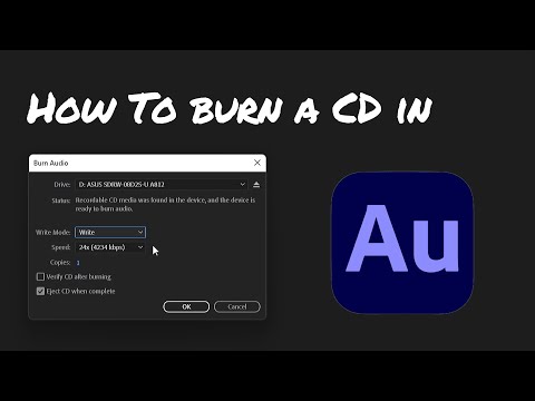 How to burn a CD with Adobe Audition CC (2023)