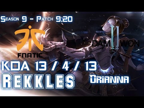 FNC Rekkles ORIANNA vs XAYAH Bot - Patch 9.20 EUW Ranked