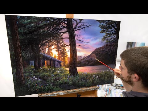 Landscape Painting Time-lapse | Blissful Solitude