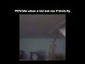 Pov when a kid tells you if birds can fly