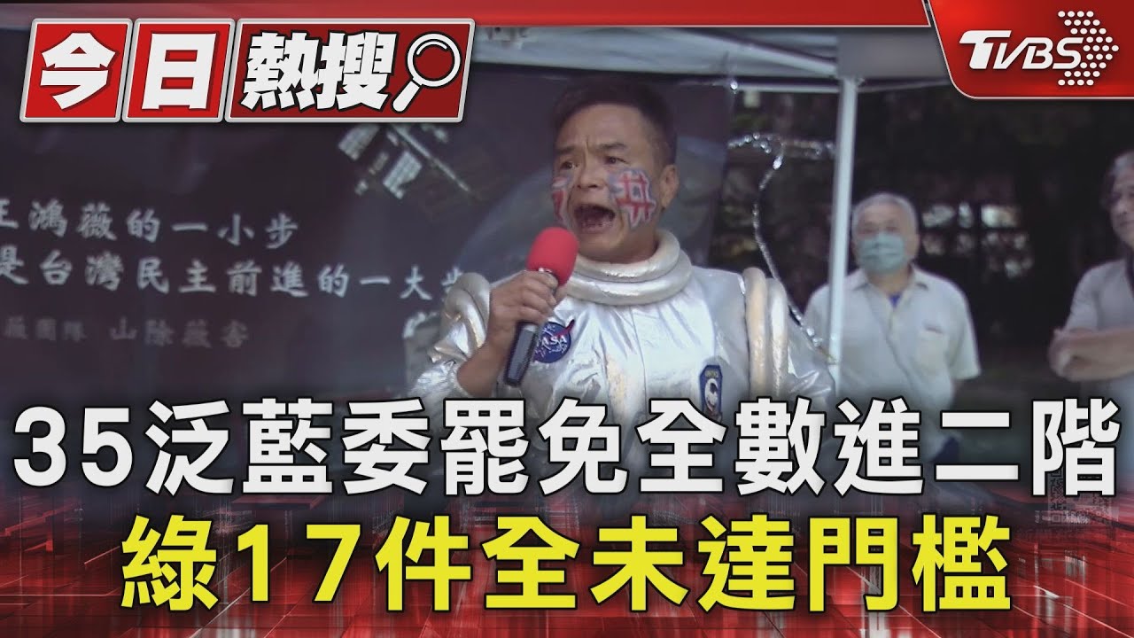 35泛藍委罷免全數進二階 綠17件全未達門檻