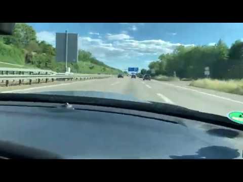 Dodge Challenger Hellcat at German Autobahn