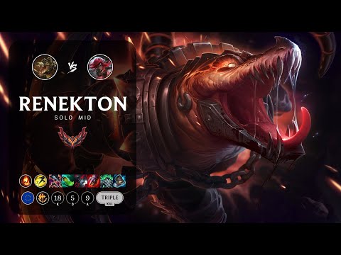Renekton Mid vs Katarina - EUW Grandmaster Patch 13.19