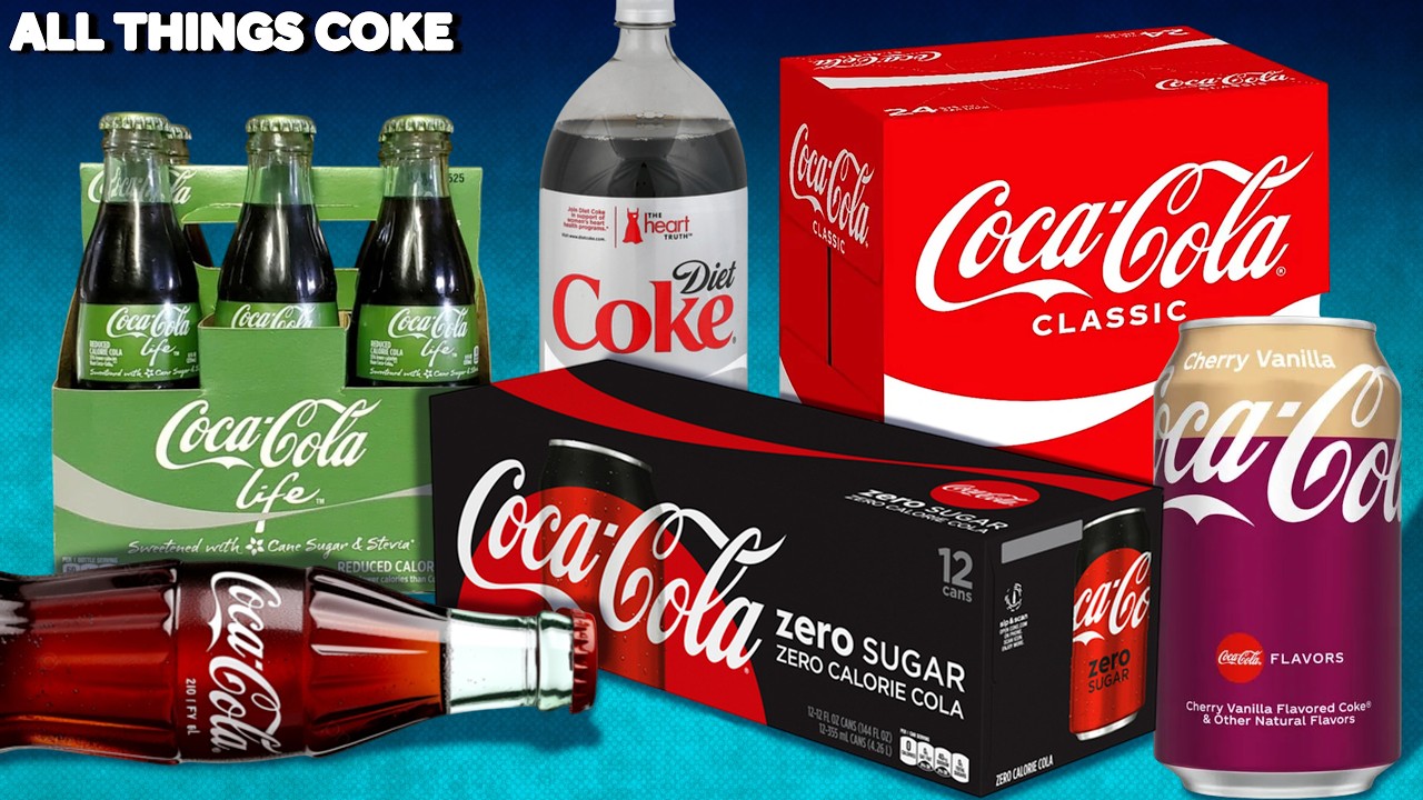 Lattine e bottiglie di Coca-Cola