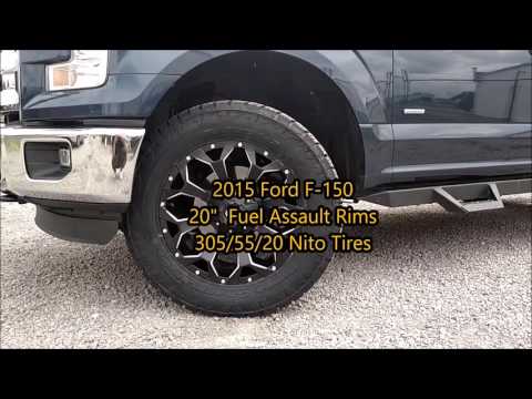 2015 Ford F150 sitting on 20''Fuel Assault wheels and Nito 305/55/20 tires.