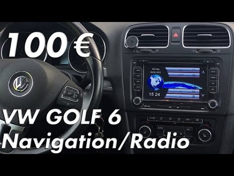 100€ RADIO/NAVIGATION für VW GOLF 6 VI ! Einbau und Test
