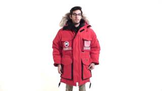 Canada Goose Snö Mantra Röd Herr- Päls Parka Dunjacka
