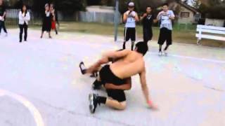 One on One fight end in a TKO!