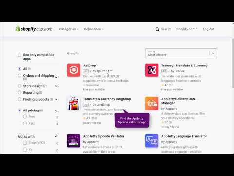 Zipcode Validator Shopify App