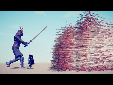 RIOT POLICE & SAMURAI GIANT vs EVERY GOD - Totally Accurate Battle Simulator TABS