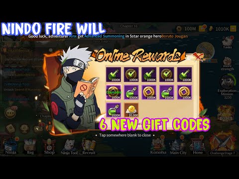 Nindo Fire Will & ALL New Giftcodes  - Naruto x Boruto RPG Free All LR & VIP13