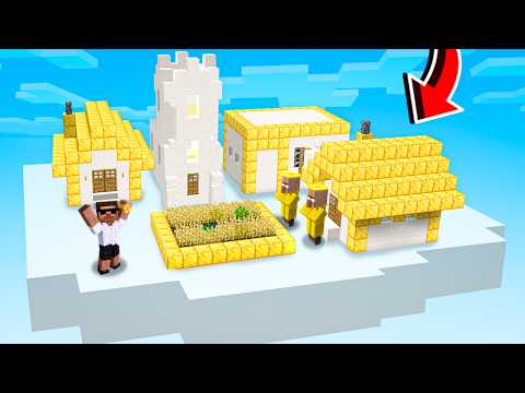 I Found FLYING VILLAGE IN THE CLOUDS in Minecraft