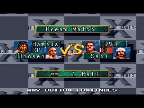 Super Fire Pro Wrestling Premium X Sims - Hayabusa & Jinsei Shinzaki vs Rob Van Dam & Sabu