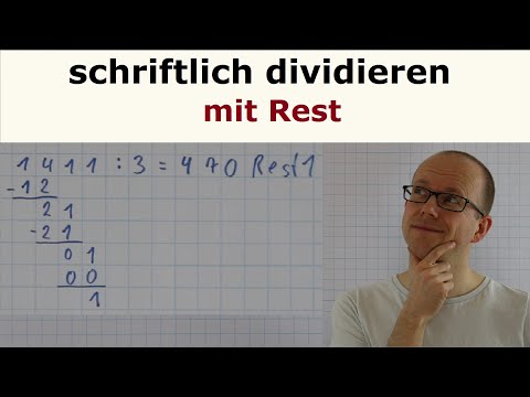 schriftlich dividieren (2) - mit Rest