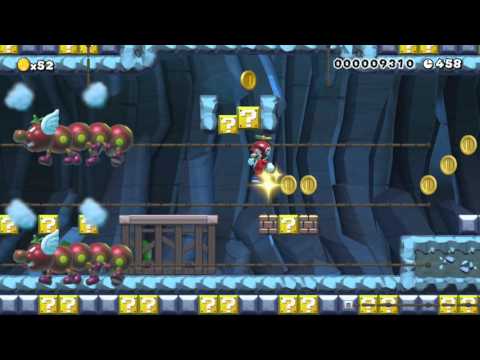 警報鳴ったら暴走ハナチャン　Warning!→Wiggler!! by もものけひも - Super Mario Maker - No Commentary 1AF
