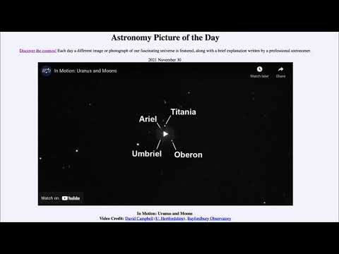 2021 November 30 - In Motion: Uranus and Moons