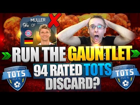 I PACKED 94 RATED TOTS THEN DISCARDED!? RUN THE GAUNTLET W/ ILUKASX100 - FIFA 15 TOTS PACK OPENING