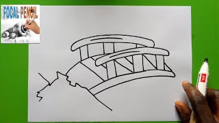 HOW TO DRAW A BRIDGE - STEP BY STEP
