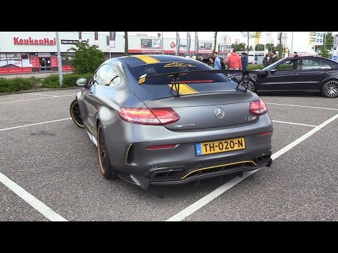 745HP Mercedes-AMG C63s Coupé Akrapovic - Start, Revs, BRUTAL Burnouts!