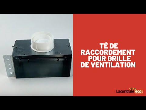 Té de raccordement diamètre 75 mm pour grille 200 x100 mm