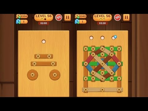 Screw Puzzle: Wood Nut & Bolt - Level 56