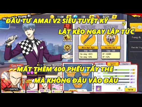 One Punch Man: The Strongest - Đầu Tư Siêu Tuyệt Kỹ Cho Amai V2 Tẩy Lại Tốc Độ Lật Kèo TOP Ngay