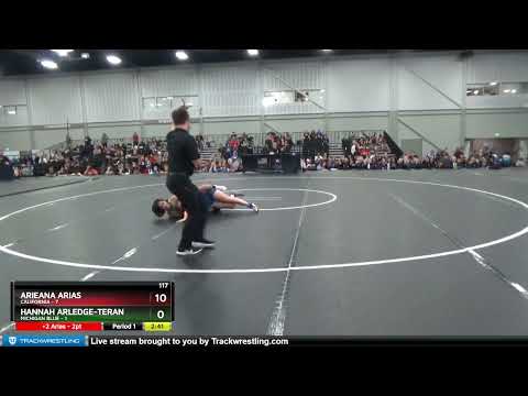 117 Lbs Placement Matches (8 Team) - Arieana Arias, California Vs Hannah Arledge-Teran, Michigan B