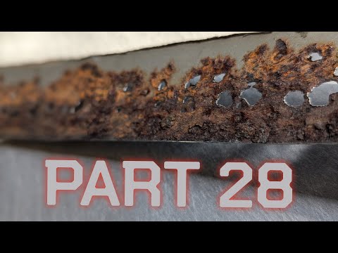 RUST! Cutting out the rusted area of the bonnet and welding today on the Daihatsu Mira trxx turbo