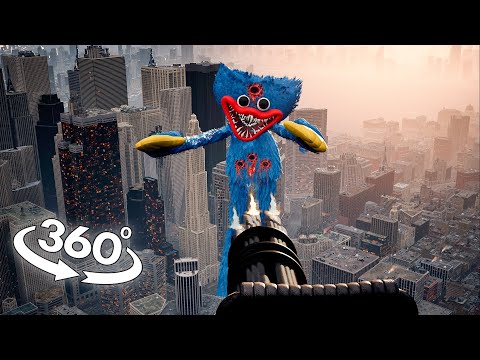 VR 360° ГИГАНТСКАЯ АТАКА Huggy Wuggy в центре города!