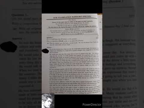 ICSE English Language 2015 Solved Question Paper