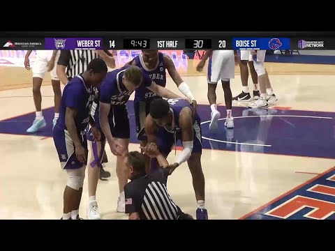 NCAAM 2020.12.13 Ref Hit with Punch During Weber State-Boise State Basketball Game