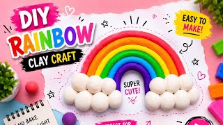 DIY Rainbow Clay Craft 🌈 | Easy Rainbow Making Tutorial for Beginners | Clay Art Ideas