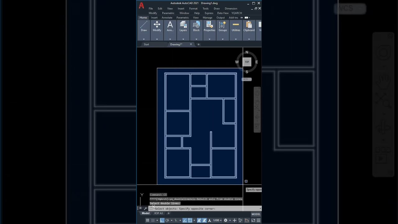 Automatic Centerline in AutoCAD
