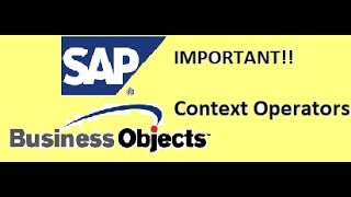 Download the video "SAP BO Interview Questions-CONTEXT OPERATORS"