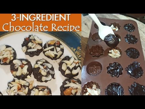 How to make 🏠 Homemade chocolate 🍫 in 3 ingredients without egg, without flower, without oven