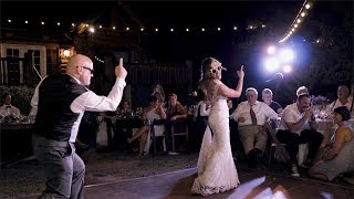CRAZY Father Daughter Dance with surprise cameo from Mother of the Bride | California Wedding