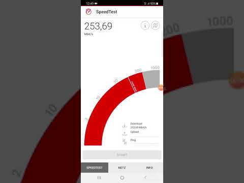 Speedtest Vodafone RED M unbegrenztes Datenvolumen