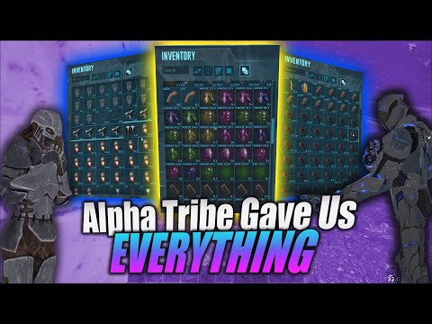 A ALPHA TRIBE Gave Us All Their STUFF + Defending Our HIDDEN Rathole... | ARK SMALL TRIBES