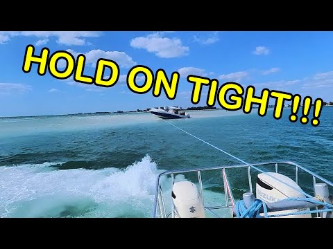 Racing Against the Tide: Rescuing a 36ft Deep Impact Boat Stuck on a Sandbar | 36ft Deep Impact