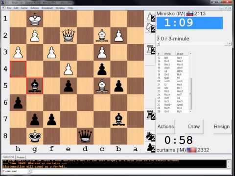 3 minute chess #152: IM Milan Pacher vs IM Greg Shahade - Ruy Lopez