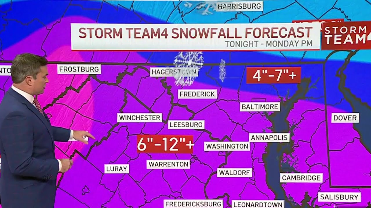 LIVE: Major winter storm blanketing DC area in 6-12 inches of snow | NBC4 Washington