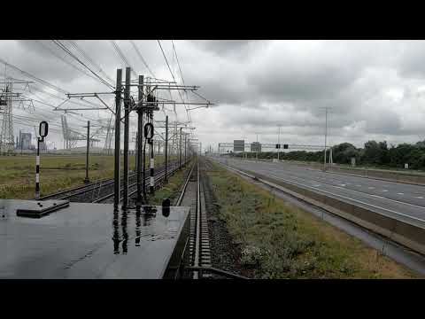 Cab ride train; Rotterdam (emplacement Maasvlakte West); uithalen + omhalen trein (20190706)