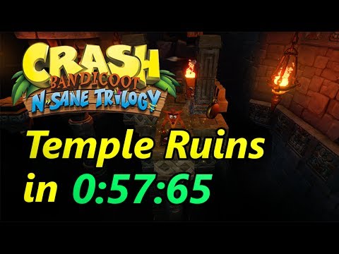 Crash Bandicoot: N. Sane Trilogy - Temple Ruins in 0:57:65 (Old WR)