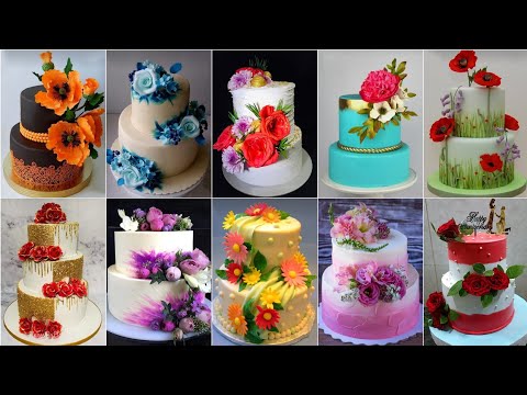 Most Beautiful Flower Cake Design Photo/Flower Cake/Flower Cake Decorating Ideas/Happy Birthday Cake
