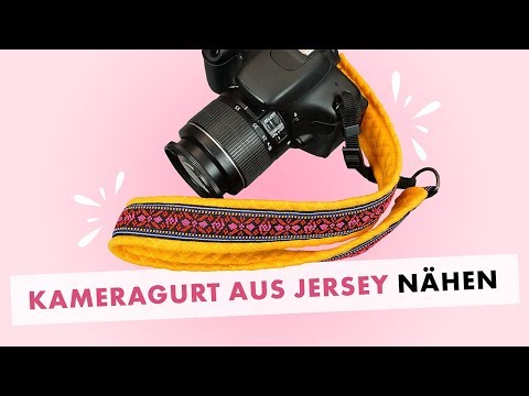 Kameragurt aus Jersey nähen - Schritt für Schritt