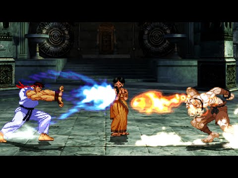 Street Fighter Shin Ryu VS Dhalsim || Extreme Battle OF Masters || Ansatsuken Vs Yoga Master ||