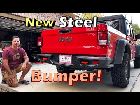 Jeep Gladiator - Mopar Rear Steel Bumper and Rock Rail Install (and Hitch!)